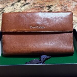 Ralph Lauren Tan Leather Card Holder